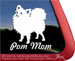 Pom Mom Pomeranian Dog Car Truck RV Window Decal Sticker