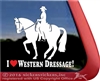 Western Dressage Horse Trailer Window Decal Sticker