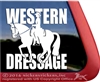 Western Dressage Horse Trailer Window Decal Sticker