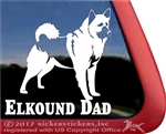 Norwegian Elkhound Dog Vinyl Car Truck RV Tablet Decal Sticker