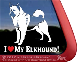 Norwegian Elkhound Dog Vinyl Car Truck RV Tablet Decal Sticker