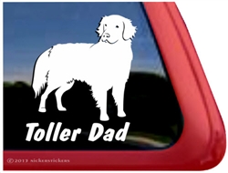 Toller Dad Nova Scotia Duck Tolling Retriever Dog iPad Car Window Decal Sticker