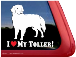 Love My Nova Scotia Duck Tolling Retriever Dog iPad Car Window Decal Sticker