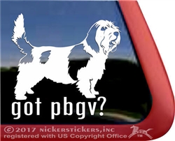 Petit Basset Griffon Vendeen Dog Car Truck RV Window Decal Sticker