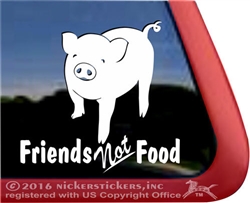 Friends Not Foot Pet Piggy Car Truck RV Window Decal Sticker
