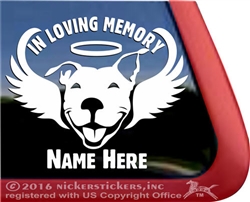 American Pit Bull Terrier Angel Memorial  Car Truck RV Window Decal Sticker