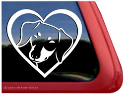 Custom Dachshund Heart Love Dog Car Truck RV Window Decal Sticker
