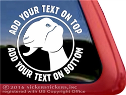 Custom Nubian Goat Car Truck RV Trailer Window Decal Sticker