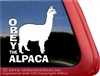 Suri Alpaca Car Truck RV Window Decal Sticker