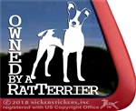 Rat Terrier Dog Truck Car RV iPad Laptop Window Decal Sticker