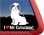 I Love My Cavachon Dog Car Truck RV Window Decal Sticker