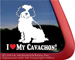 I Love My Cavachon Dog Car Truck RV Window Decal Sticker