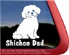 Shishon Dad Teddy Bear Dog Car Truck RV Window Decal Sticker