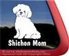 Shishon Mom Teddy Bear Dog Car Truck RV Window Decal Sticker
