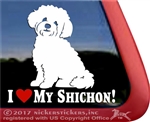 I Love My Teddy Bear Shichon Zuchon Dog Car Truck RV Window Decal Sticker