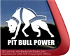 Weight Pulling Pit Bull Power Car Truck RV Vinyl Window Decal Sticker