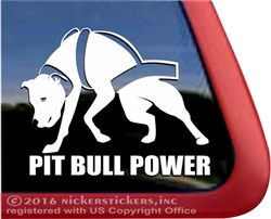 Weight Pulling Pit Bull Power Car Truck RV Vinyl Window Decal Sticker