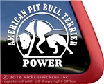 Weight Pulling Pit Bull Power Car Truck RV Vinyl Window Decal Sticker