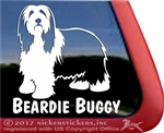 Bearded Collie Dog Beardie Vinyl iPad Car Truck RV Window Decal Sticker