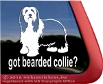 Bearded Collie Dog Beardie Vinyl iPad Car Truck RV Window Decal Sticker