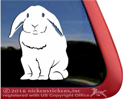 Lop Earred Rabbit Car Truck RV Window Decal Sticker