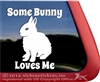Some Bunny Loves Me Dwarf Rabbit Window Decal