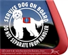 Cobber Dog Service Dog Car Truck RV Window iPad Decal Sticker