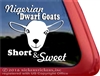 Nigerian Dwarf Goats Car Truck RV Window Decal