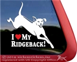 Rhodesian Ridgeback Dog Window Decal Sticker