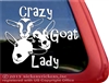 Crazy Goat Lady Nigerian Dwarf Goats Car Truck RV Window Decal