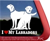 I Love My Labradors Retriever Dog iPad Car Truck Window Decal Sticker