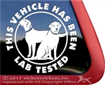 Lab Tested Labrador Retriever Dog iPad Car Window Decal Sticker