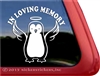 Memorial Penguin Angel Window Decal