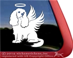 Custom Jumping Cavalier King Charles Spaniel Dog Car Truck RV Window Decal Sticker