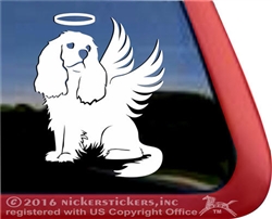 Custom Jumping Cavalier King Charles Spaniel Dog Car Truck RV Window Decal Sticker