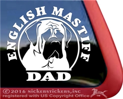 English Mastiff Dog Car Truck RV iPad Window Decal Sticker