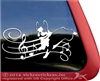 Custom Boston Terrier Dog Music Car Truck RV Window Decal Sticker