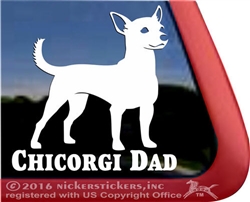 Chicorgi Dog iPad Car Truck RV Window Decal Sticker