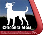 Chicorgi Dog iPad Car Truck RV Window Decal Sticker