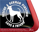 German Pinscher Window Decal