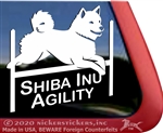 Shiba Inu Agility Dog Window Decal