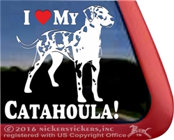 Catahoula Leopard Dog Vinyl Window Decal