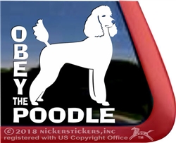 Standard Poodle Dog iPad Car Truck Window Decal Sticker