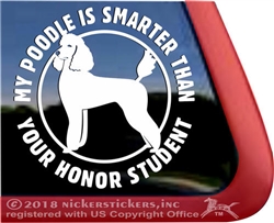 Standard Poodle Dog iPad Car Truck Window Decal Sticker