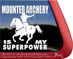 Mounted Archery  Horse Trailer Window Decal