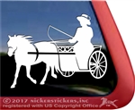 Carriage Pony Driving Horse Trailer Window Decal