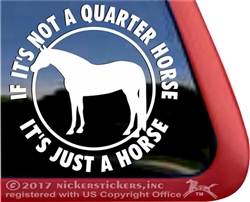 Quarter Horse Trailer Window Decal