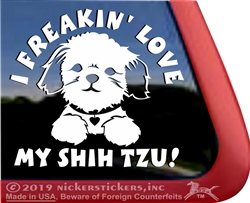 Shih Tzu Dog Car Truck RV Window Decal Stickers