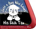 Shih Tzu Dog Car Truck RV Window Decal Stickers