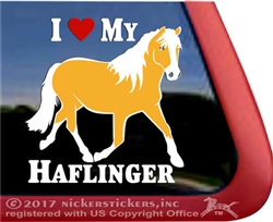 Haflinger Window Decal